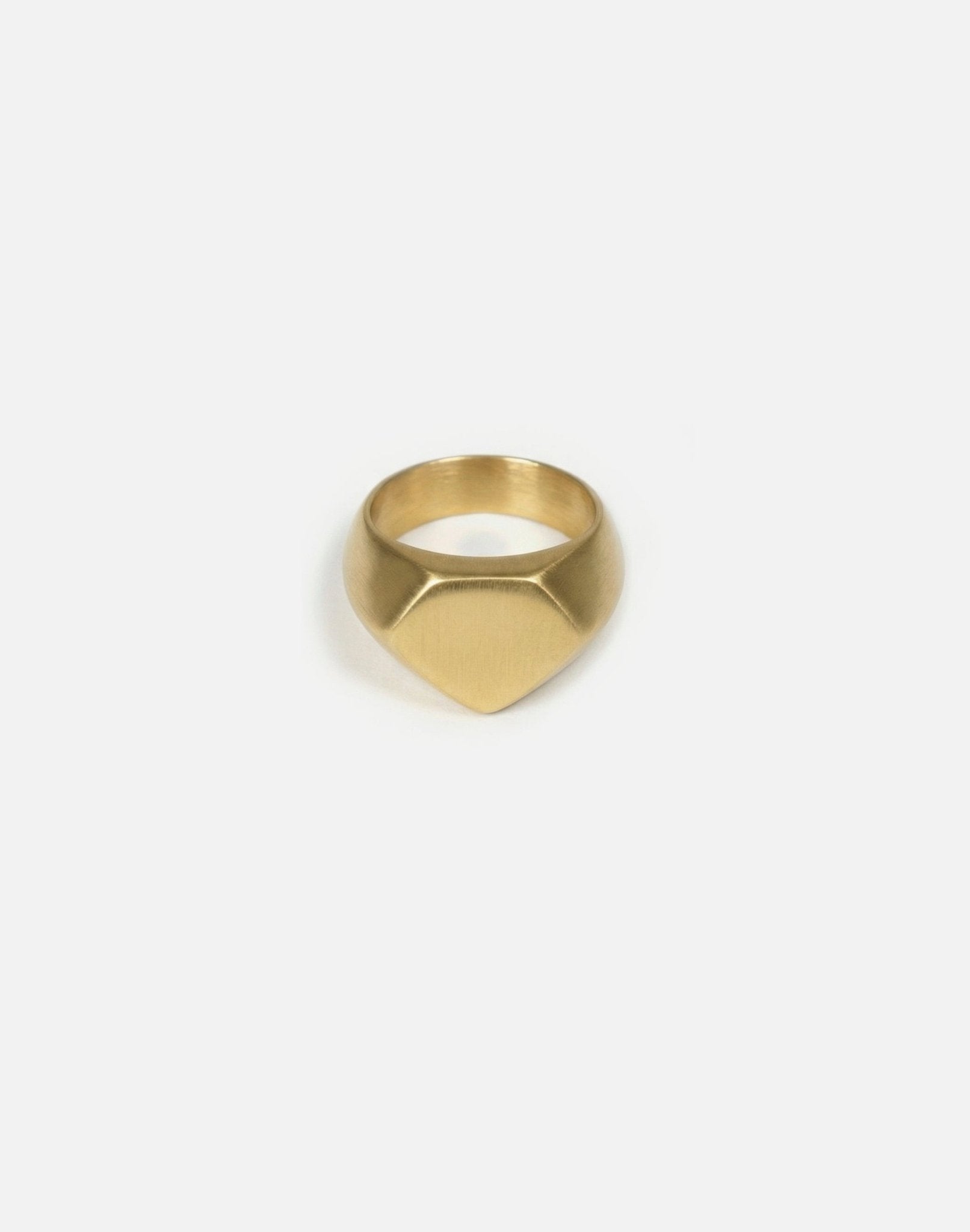  brass hexagonal signet ring in New York by llayers