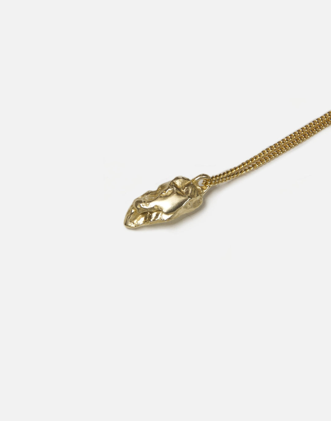 men's gold sculptural rock pendant necklace in new york by llayers 