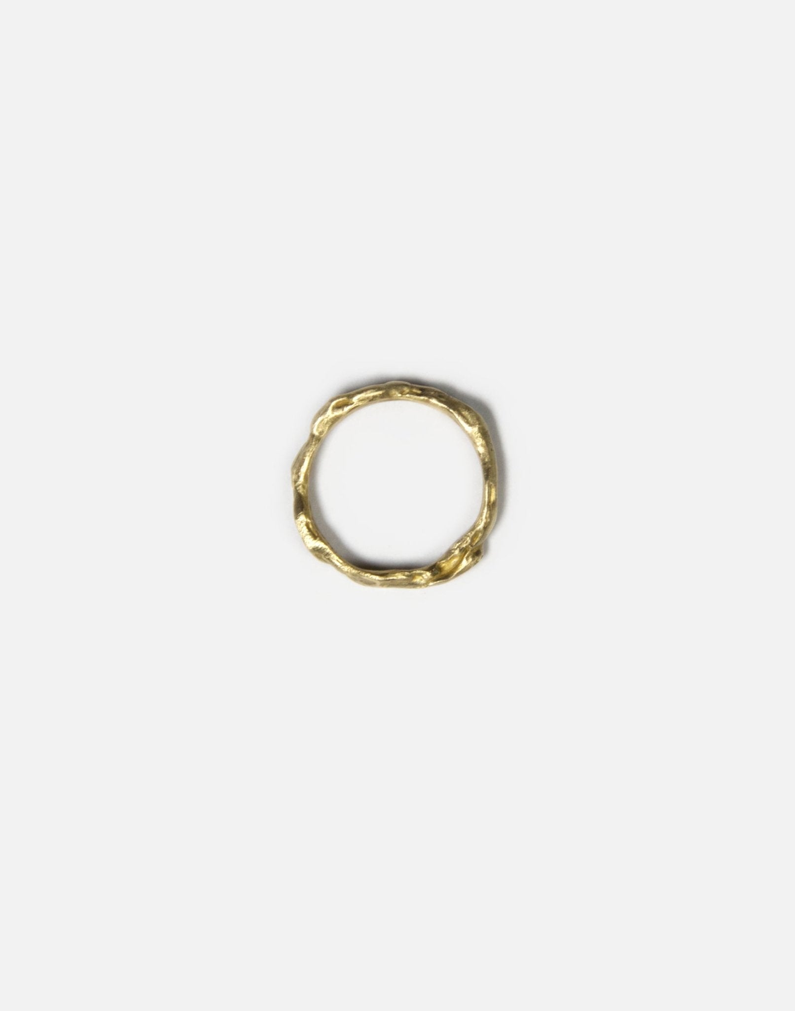 women's brass thin textured molten ring made in new york lava by llayers