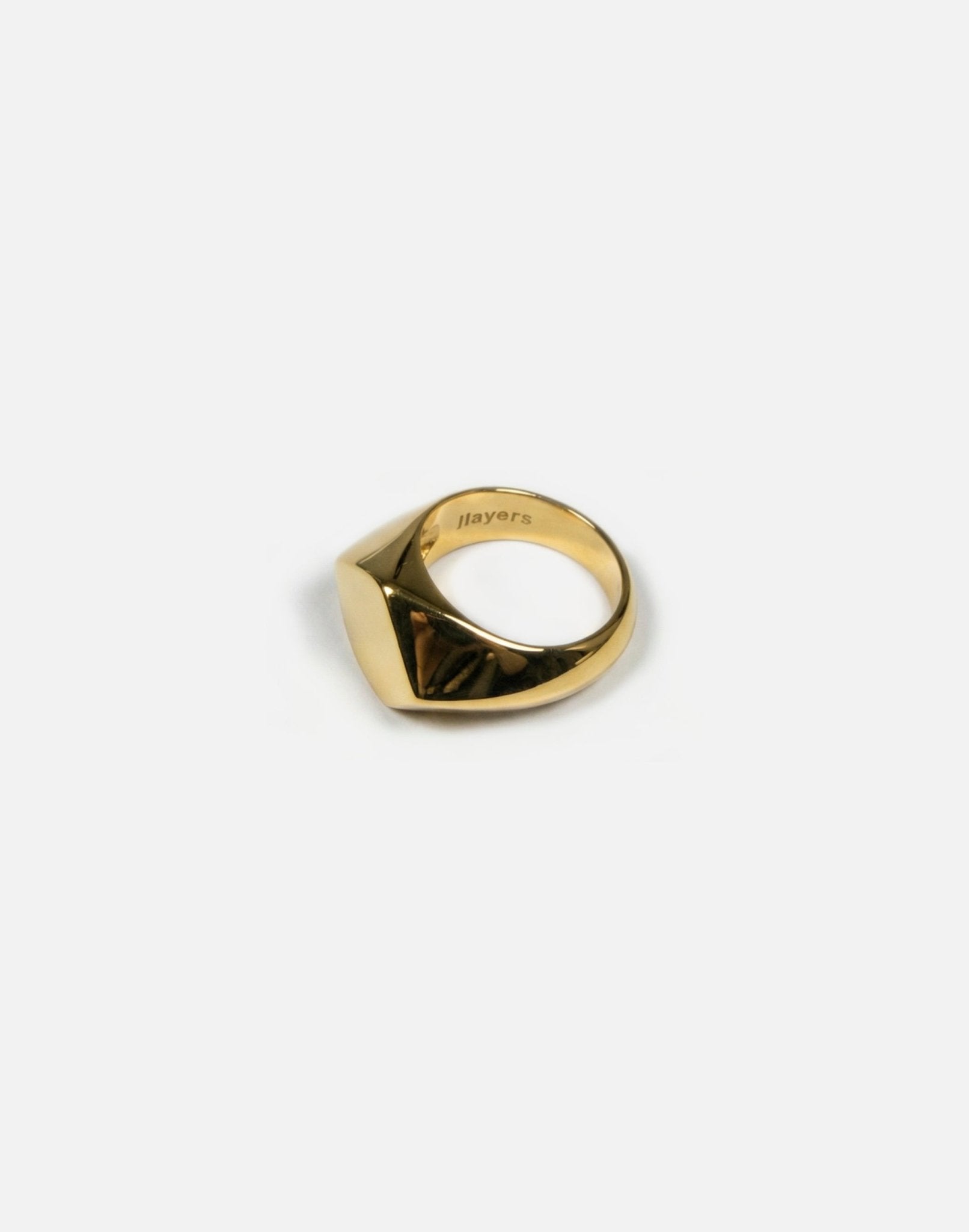 Gold hexagonal signet ring in New York by llayers