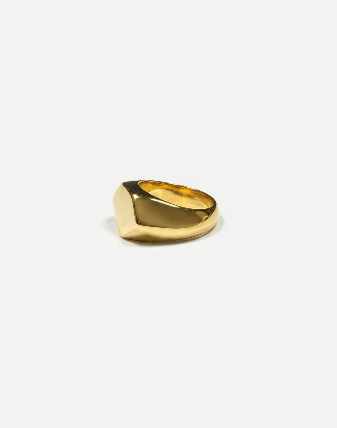 women's gold hexagonal signet ring in New York by llayers