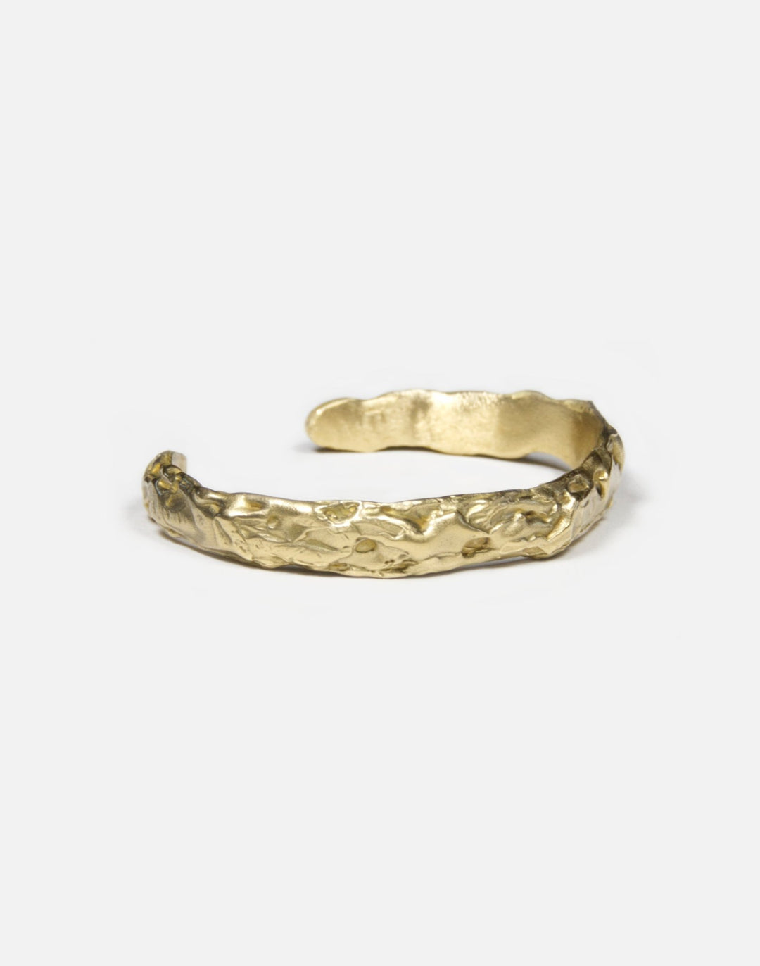 men's brass sculptural molten cuff bracelet in New York