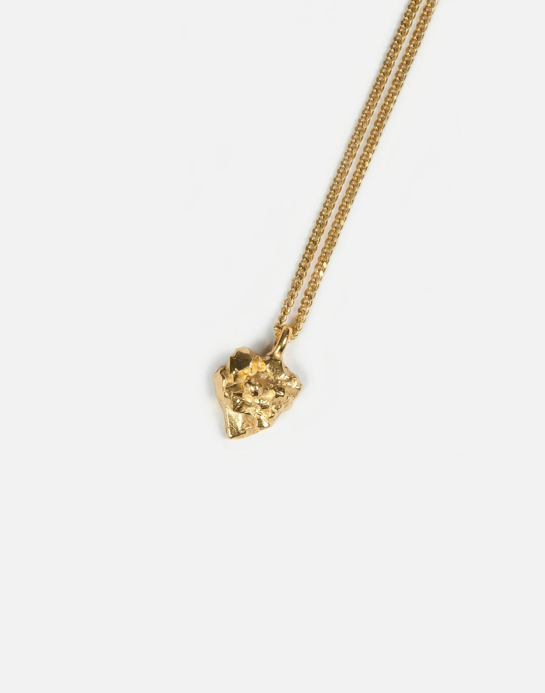 gold cluster sculptural rock pendant necklace in new york by llayers 