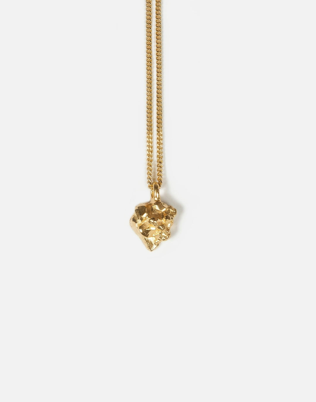 gold cluster sculptural rock pendant necklace in new york by llayers 