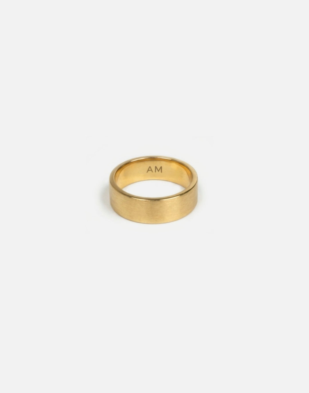 Men's Gold Vermeil round ring band. Modern minimalist jewelry made in Brooklyn New York by llayers.