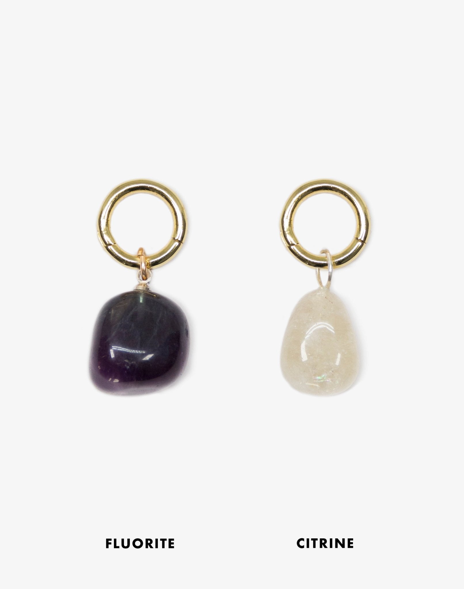 Gold fluorite citrine crystals pendant necklace Made in Brooklyn New York by llayers
