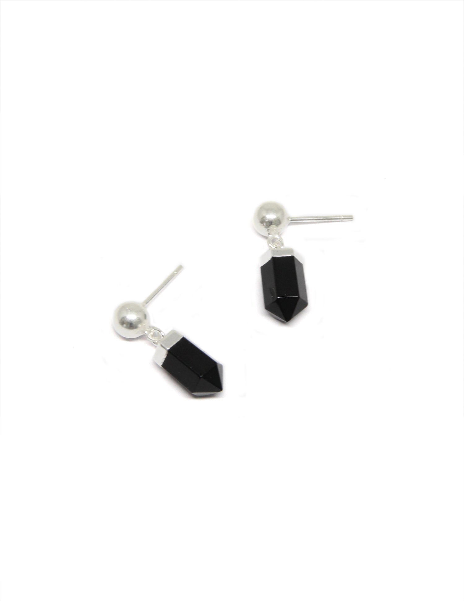 llayers jewelry black agate onyx silver earrings brooklyn new york