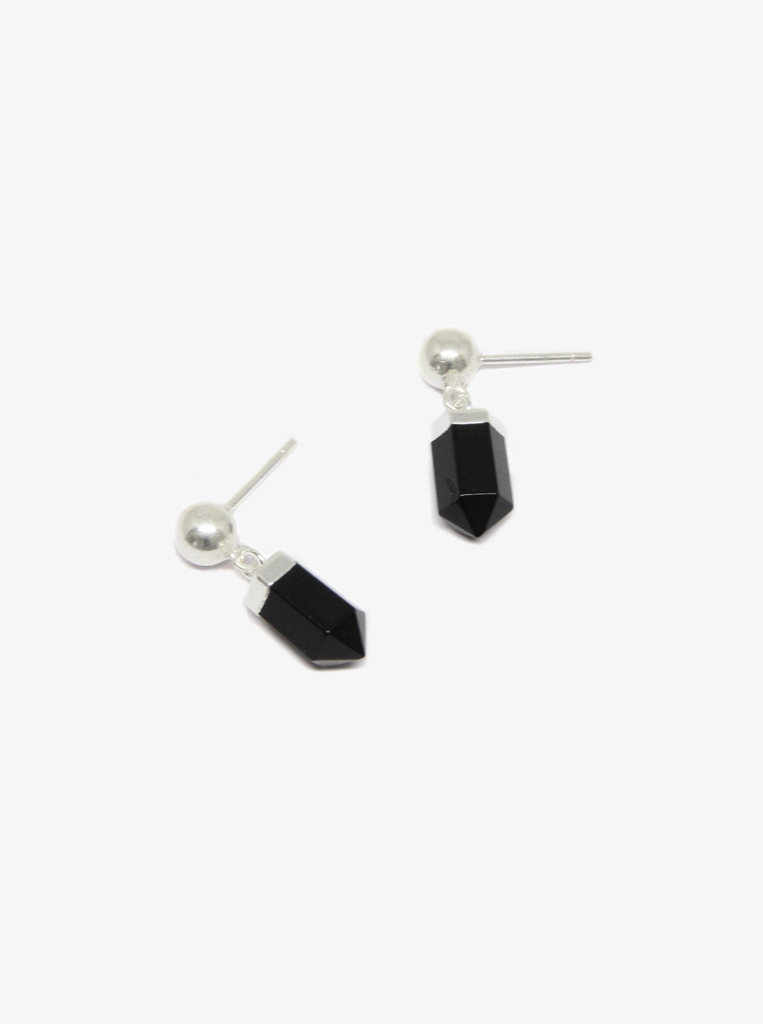llayers jewelry black agate onyx silver earrings brooklyn new york