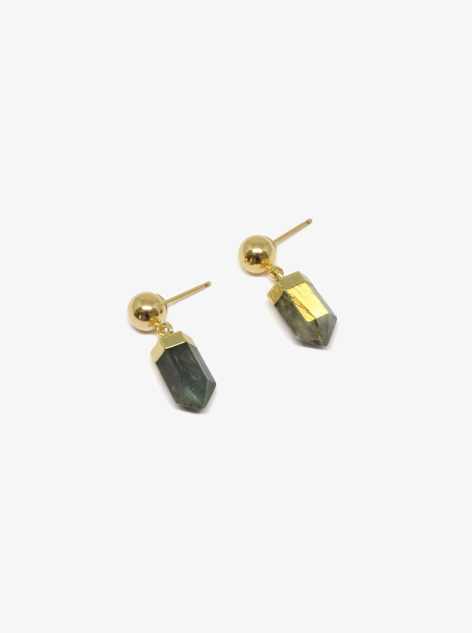 llayers jewelry gold labradorite stone earrings brooklyn new york