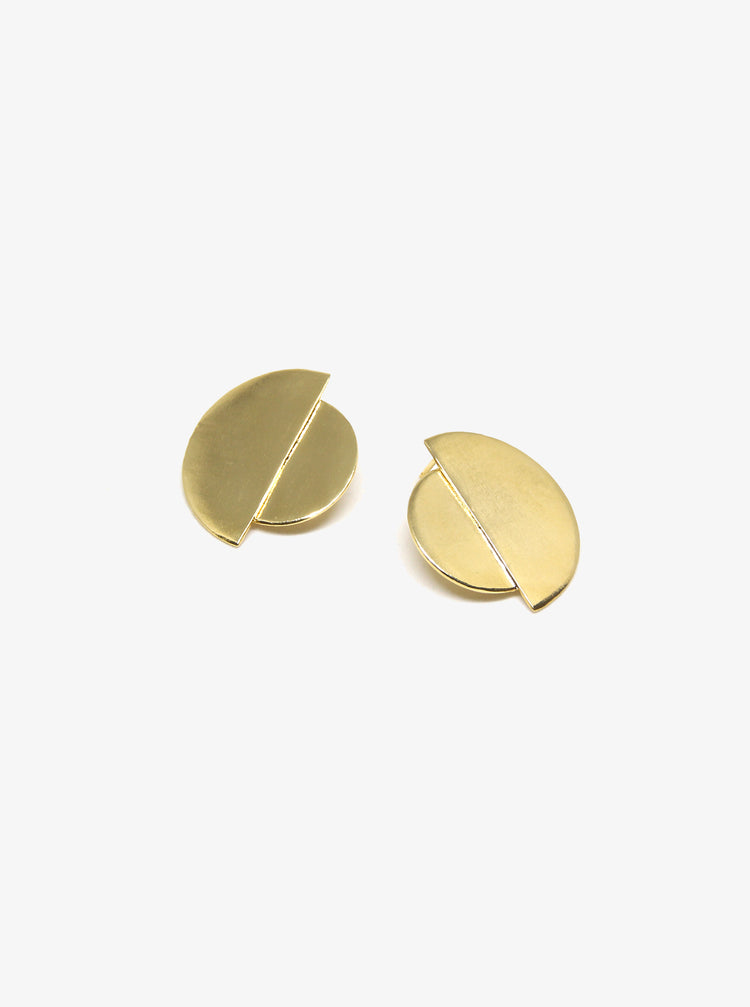 llayers jewelry men women gold moon statement earrings eclipse brooklyn new york