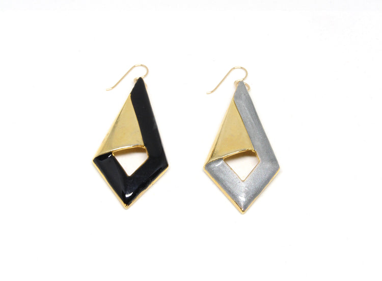 llayers jewelry upcycling gold black-enamel earrings 009 brooklyn new york