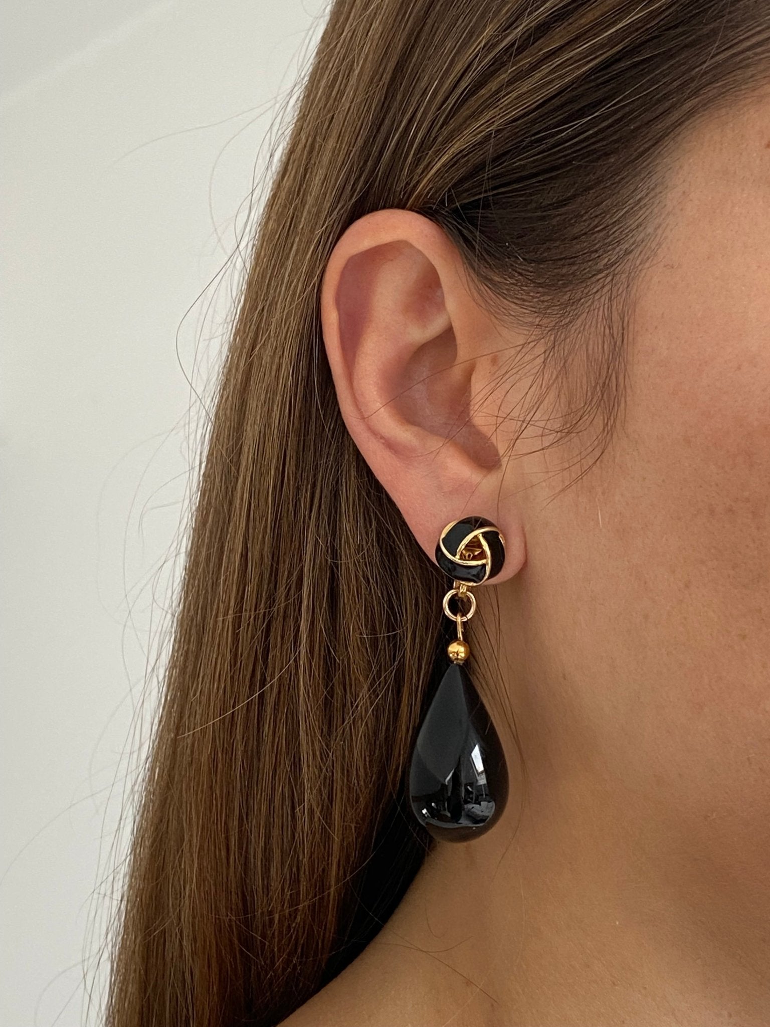 llayers jewelry upcycling gold black stone earring 010 brooklyn new york
