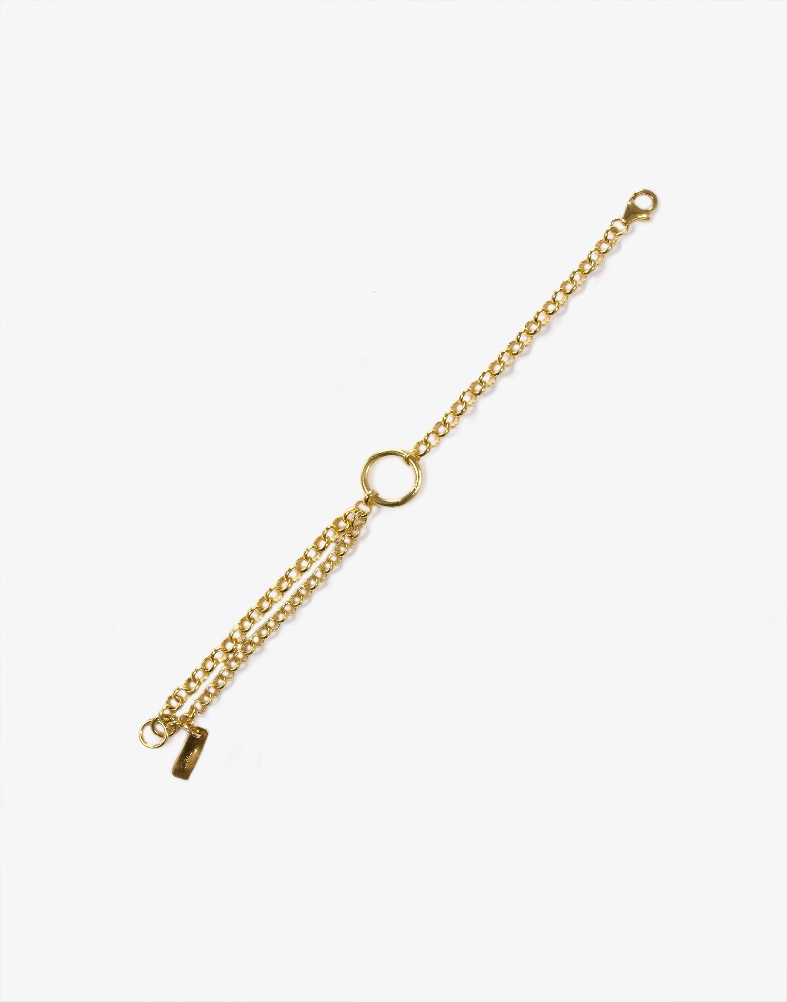 llayers refined jewelry Handmade men women gold chain bracelet with rings Made In Brookyn New York 
