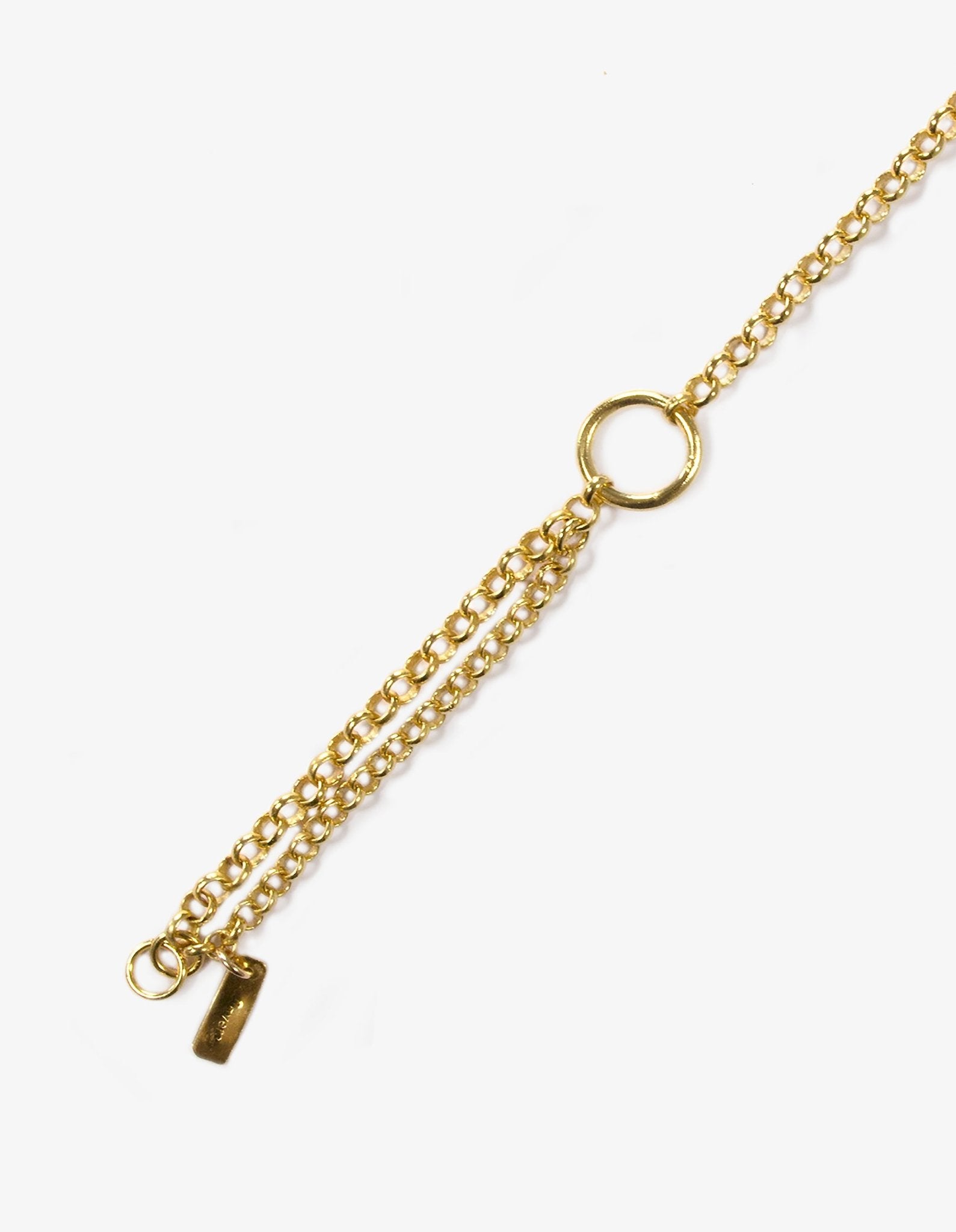 llayers refined jewelry Handmade men women gold chain bracelet with rings Made In Brookyn New York