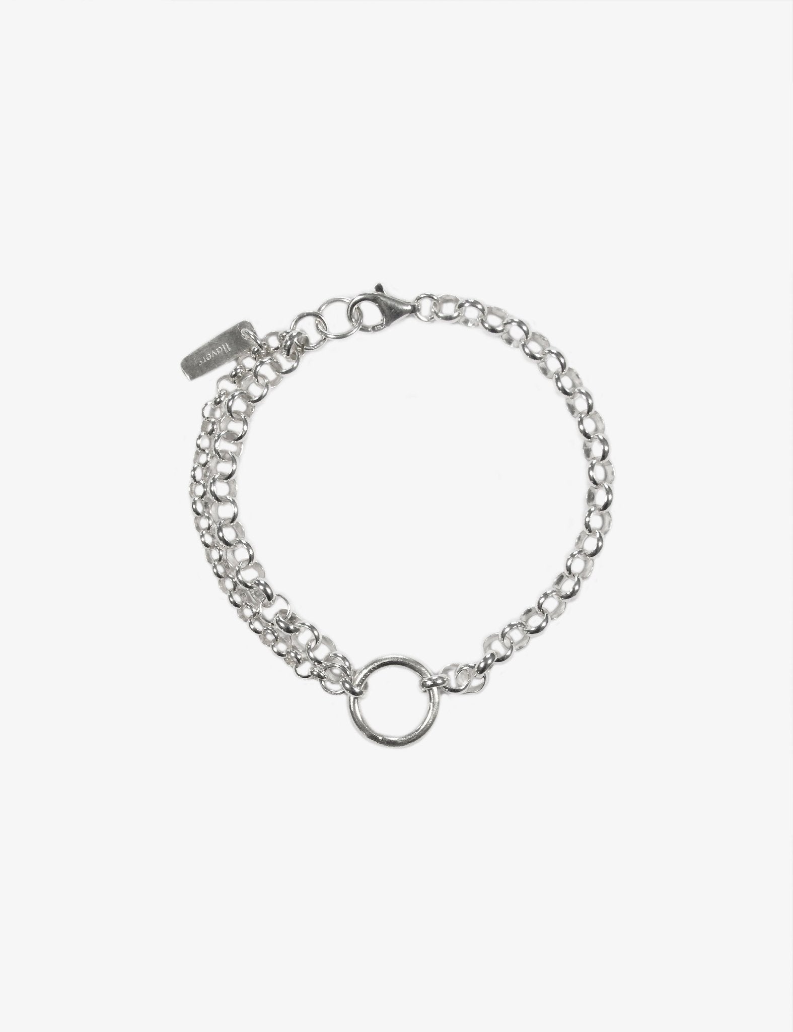 llayers refined jewelry Handmade men women silver chain bracelet with rings 
Made In Brookyn New York