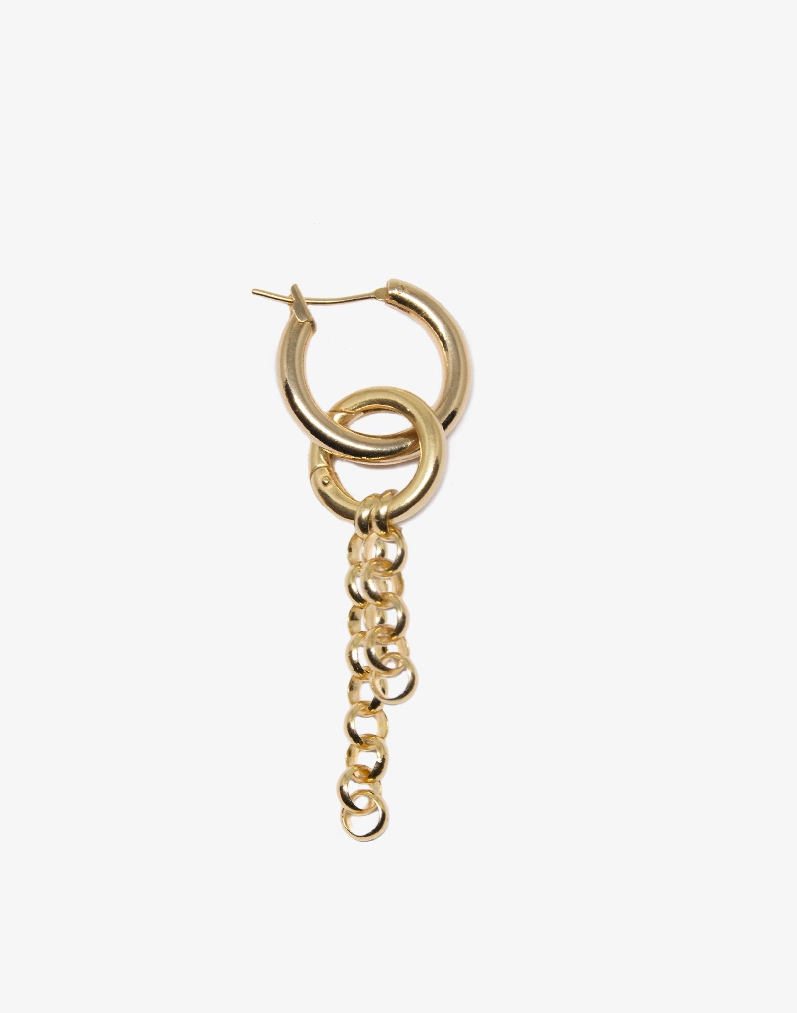 llayers men women gold chain hoops earrings motion jewelry Made In Brookyn New York