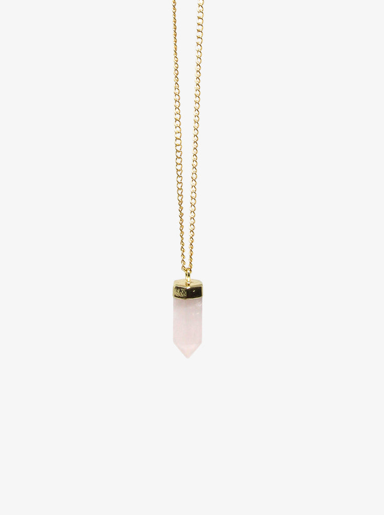 llayers men women jewelry stone rose quartz point gold pendant new york brooklyn