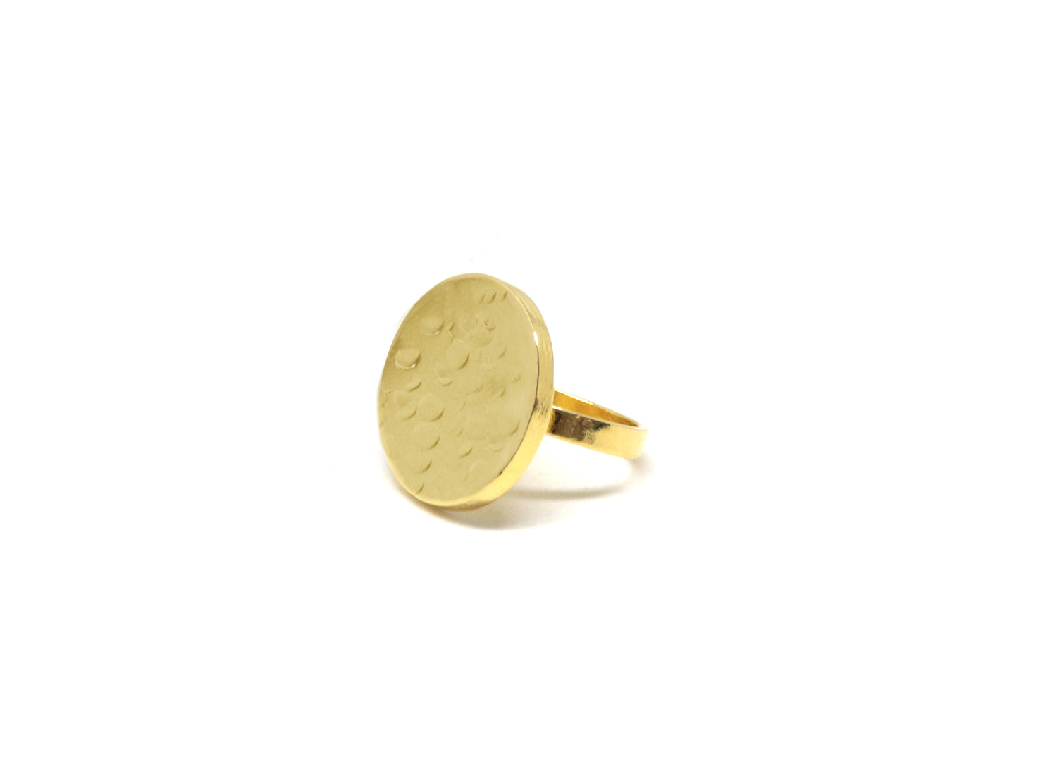 Cheapest Hammered gold moon ring