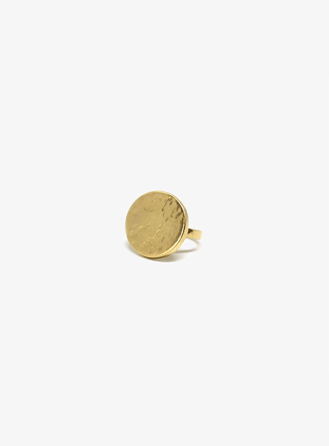 llayers-men-women-rond-gold-moon-hammered-ring-jewelry-mercury-handcrafted-in-Brooklyn-New-York