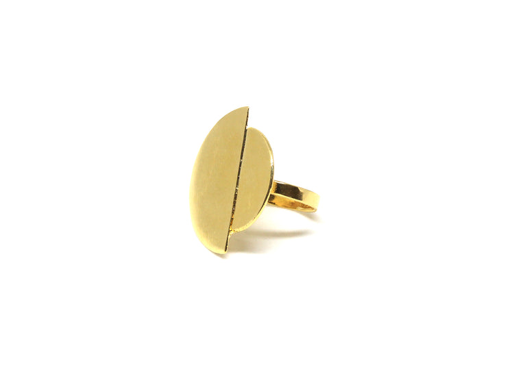 llayers men women statement minimal gold eclipse ring brooklyn new york