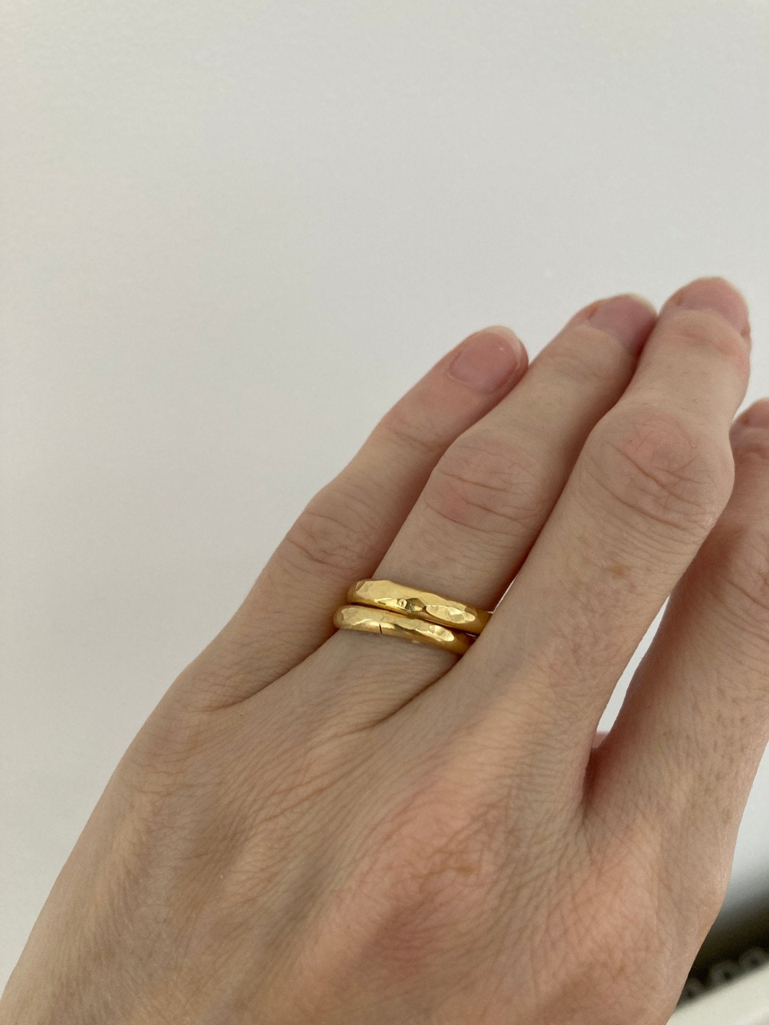 Minimalist gold ring band. Minimalist engagement rings in Brooklyn NewYork by designer llayers.