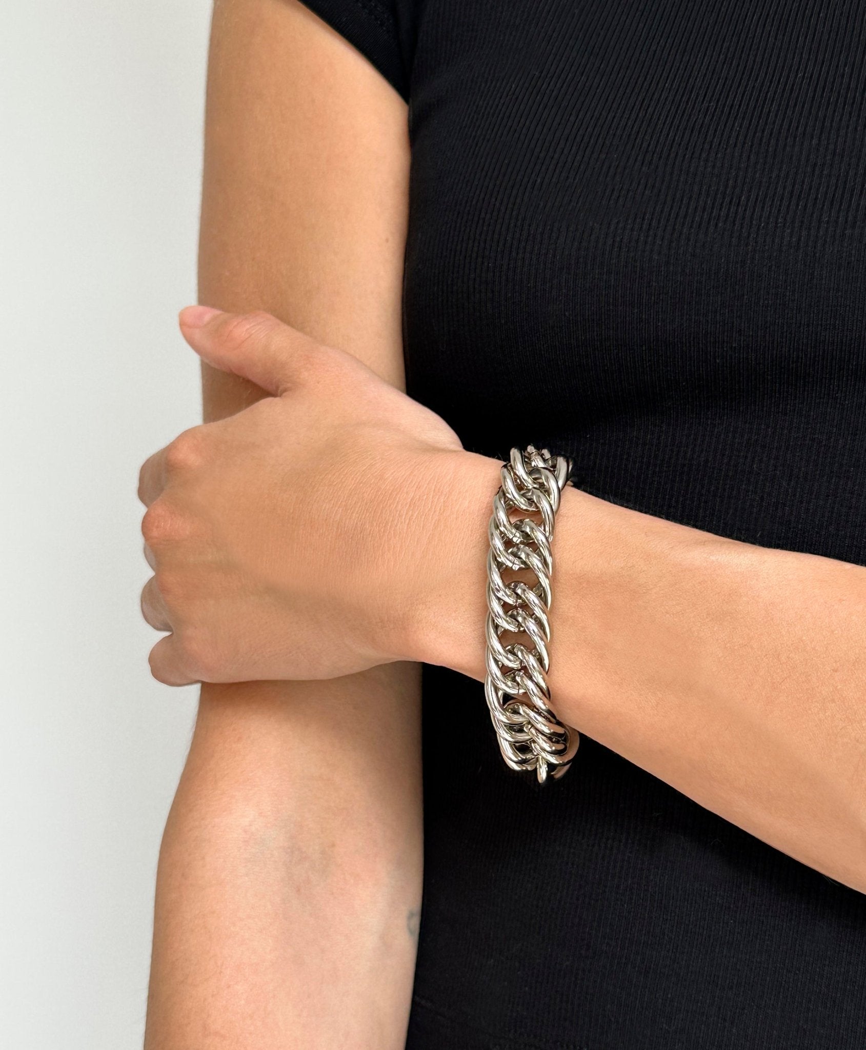 llayers men women jewelry silver stainless  steel chain bracelet unchained 002 New York Brooklyn