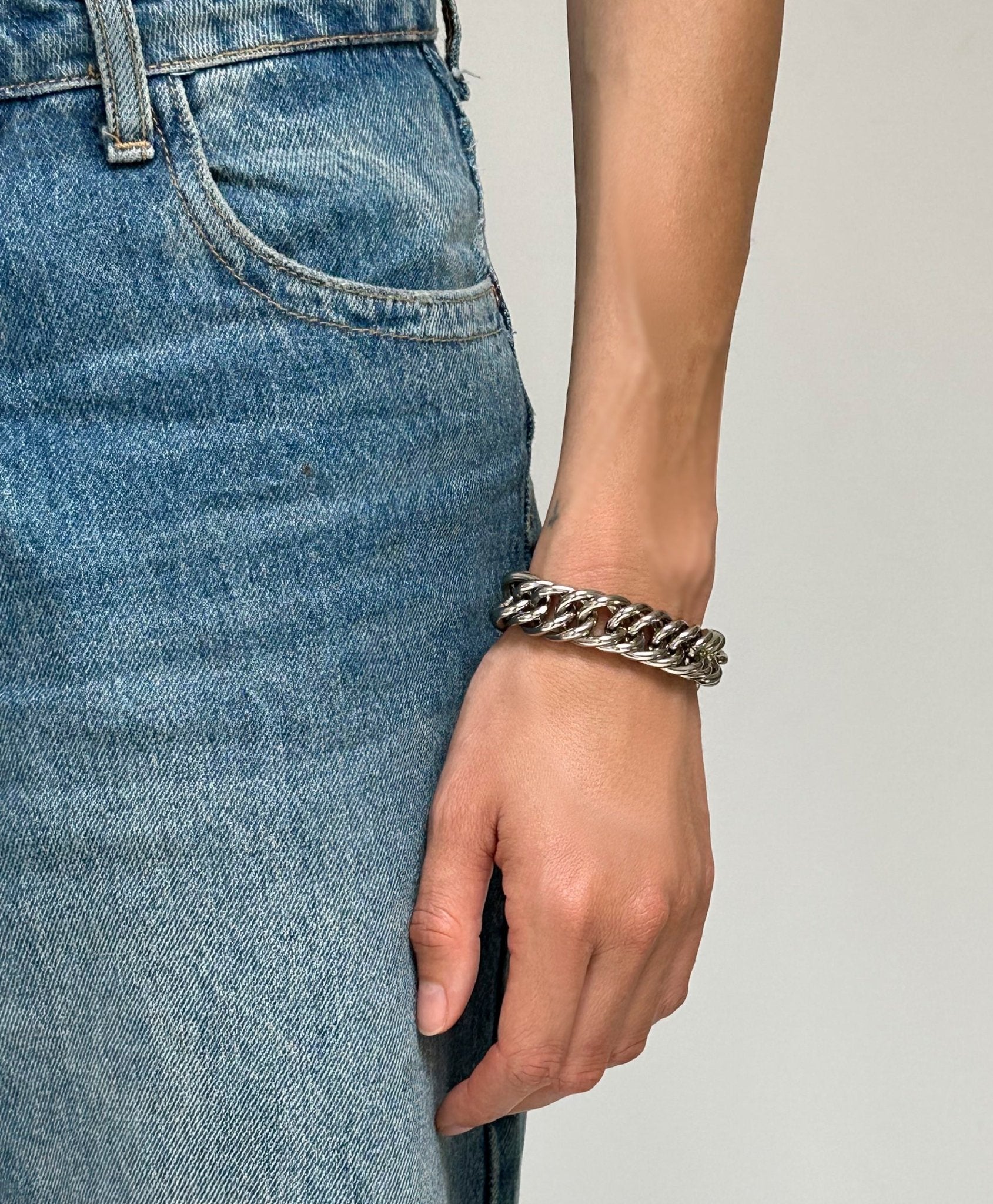 llayers men women jewelry silver stainless  steel chain bracelet unchained 002 New York Brooklyn