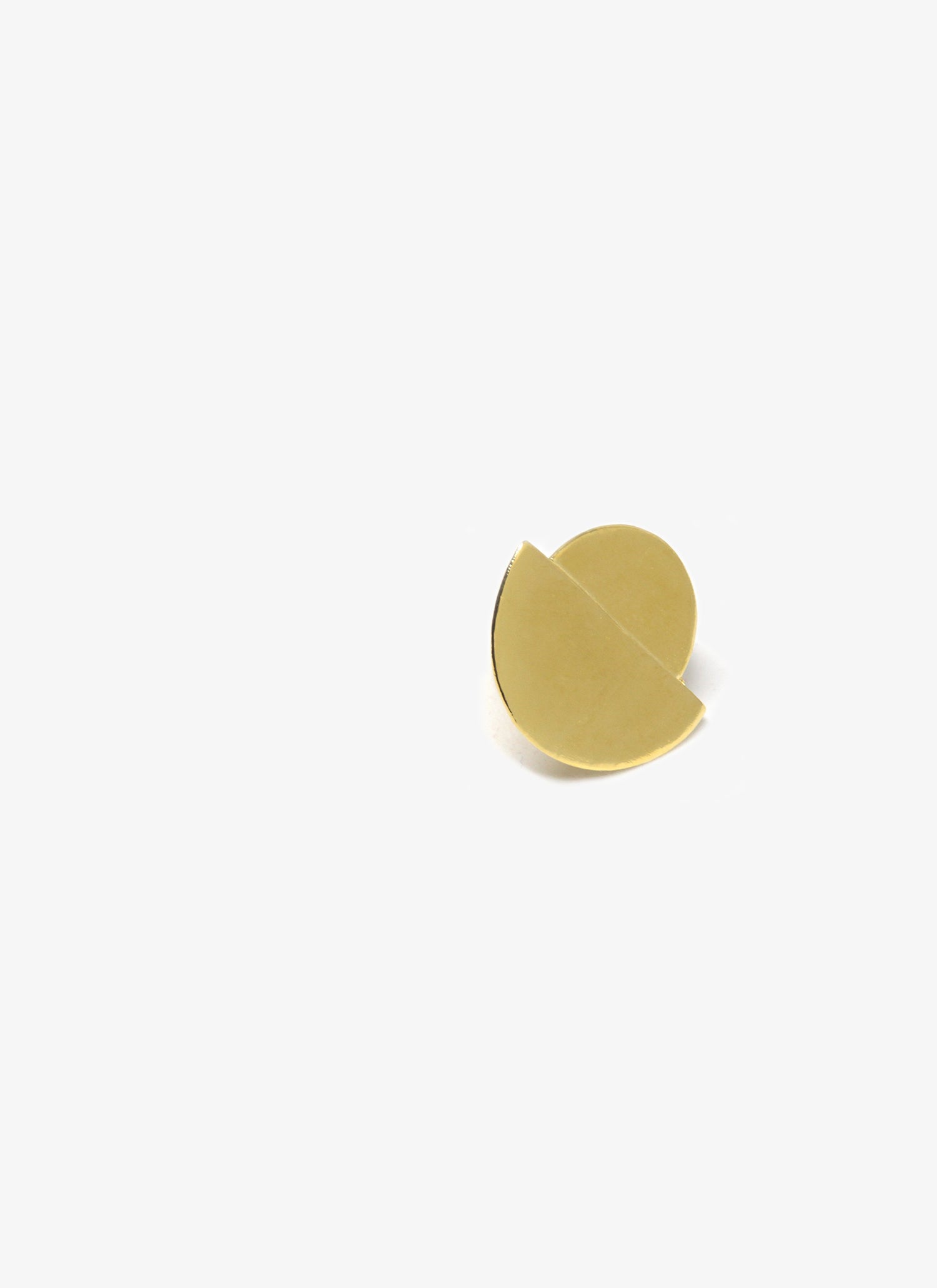 Gold statement ring. Minimal modern jewelry handcrafted in Brooklyn New York by designer llayers. Eclipse.