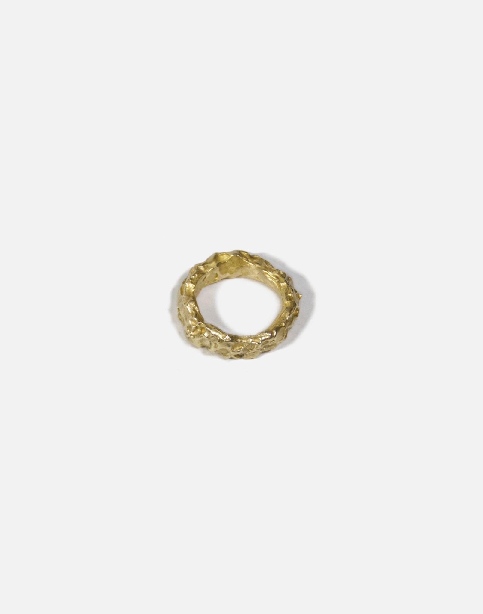 Men gold brass ring band. Modern minimalist jewelry made in Brooklyn New York by llayers.