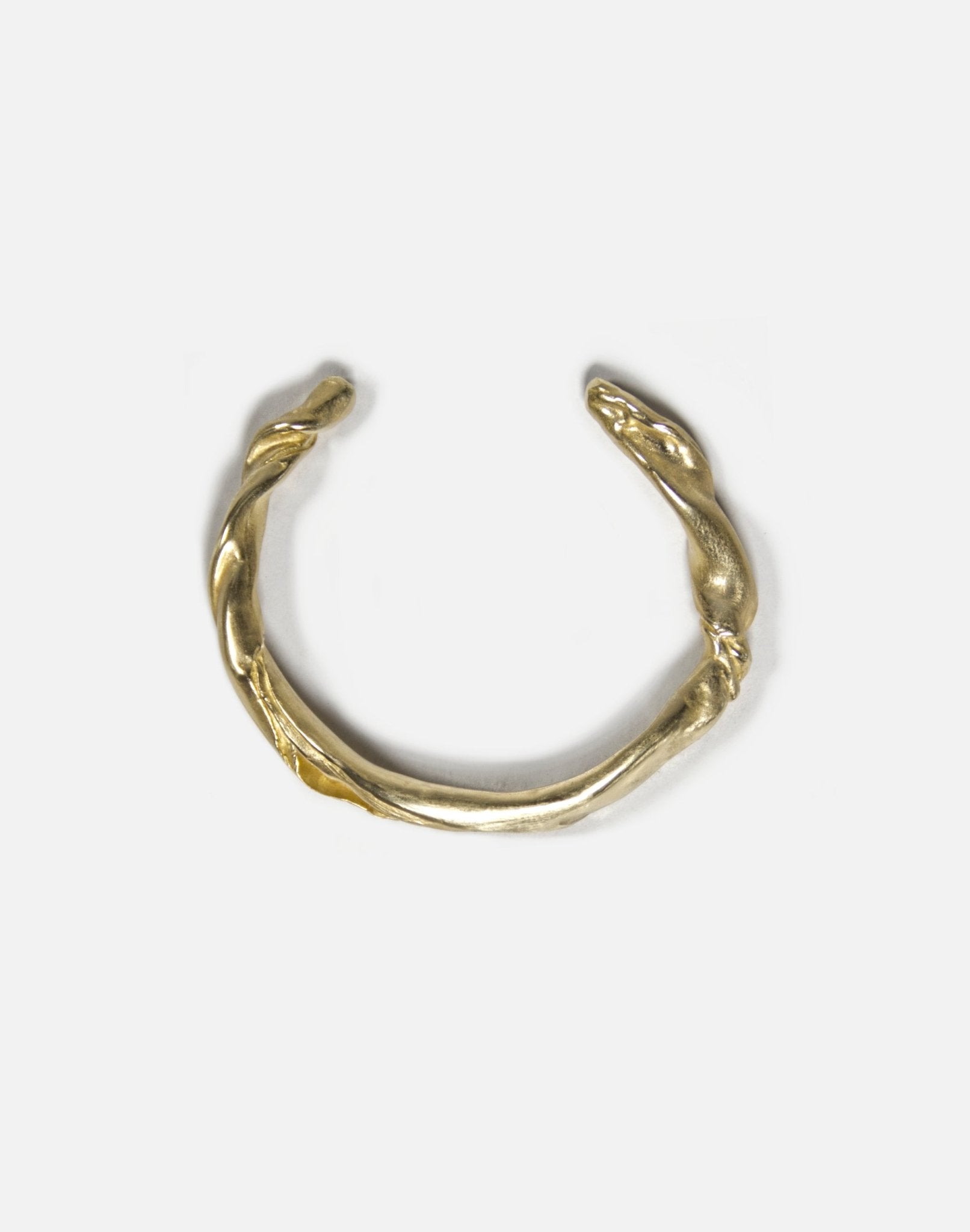 Gold designer cuff bracelet. Minimalist and modern jewelry made in Brooklyn New York by llayers.