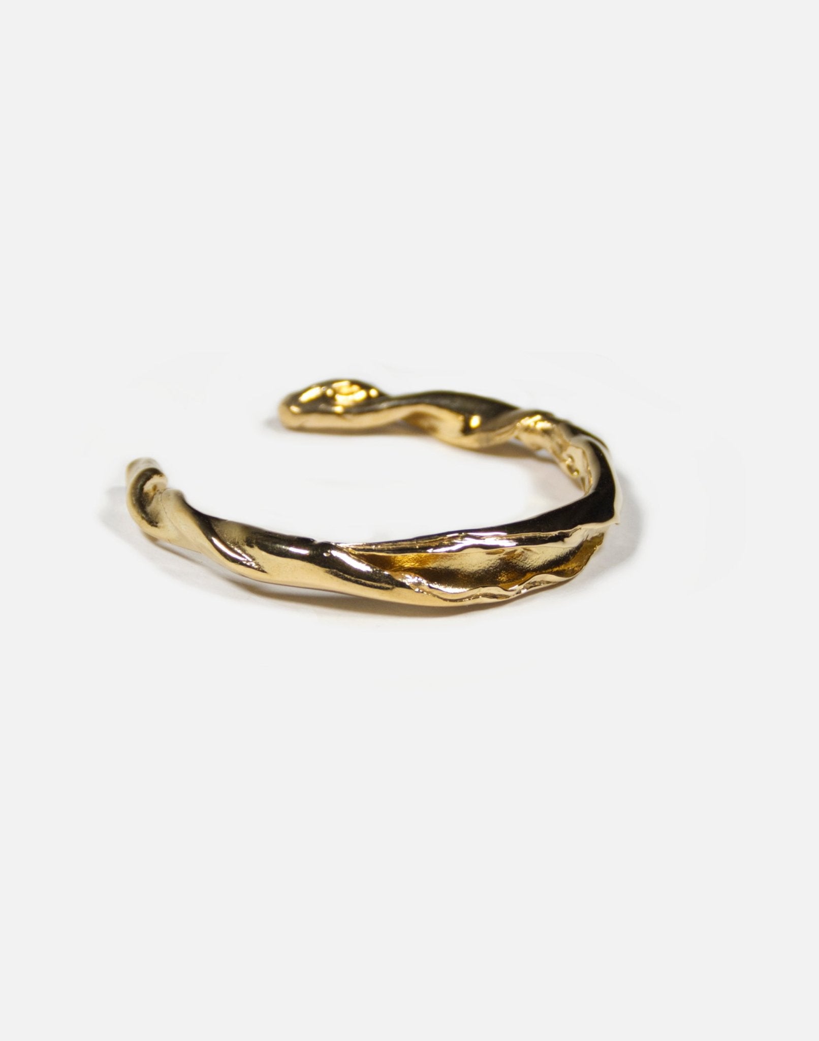Modern Gold cuff bracelet. Minimalist and modern jewelry made in Brooklyn New York by llayers.