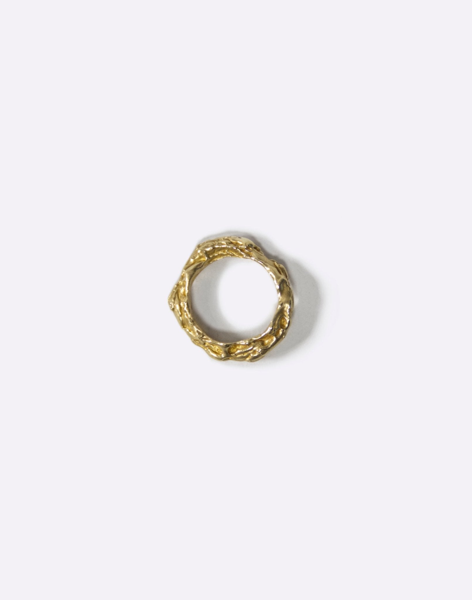 Brass textured ring. Modern minimalist jewelry made in Brooklyn New York llayers