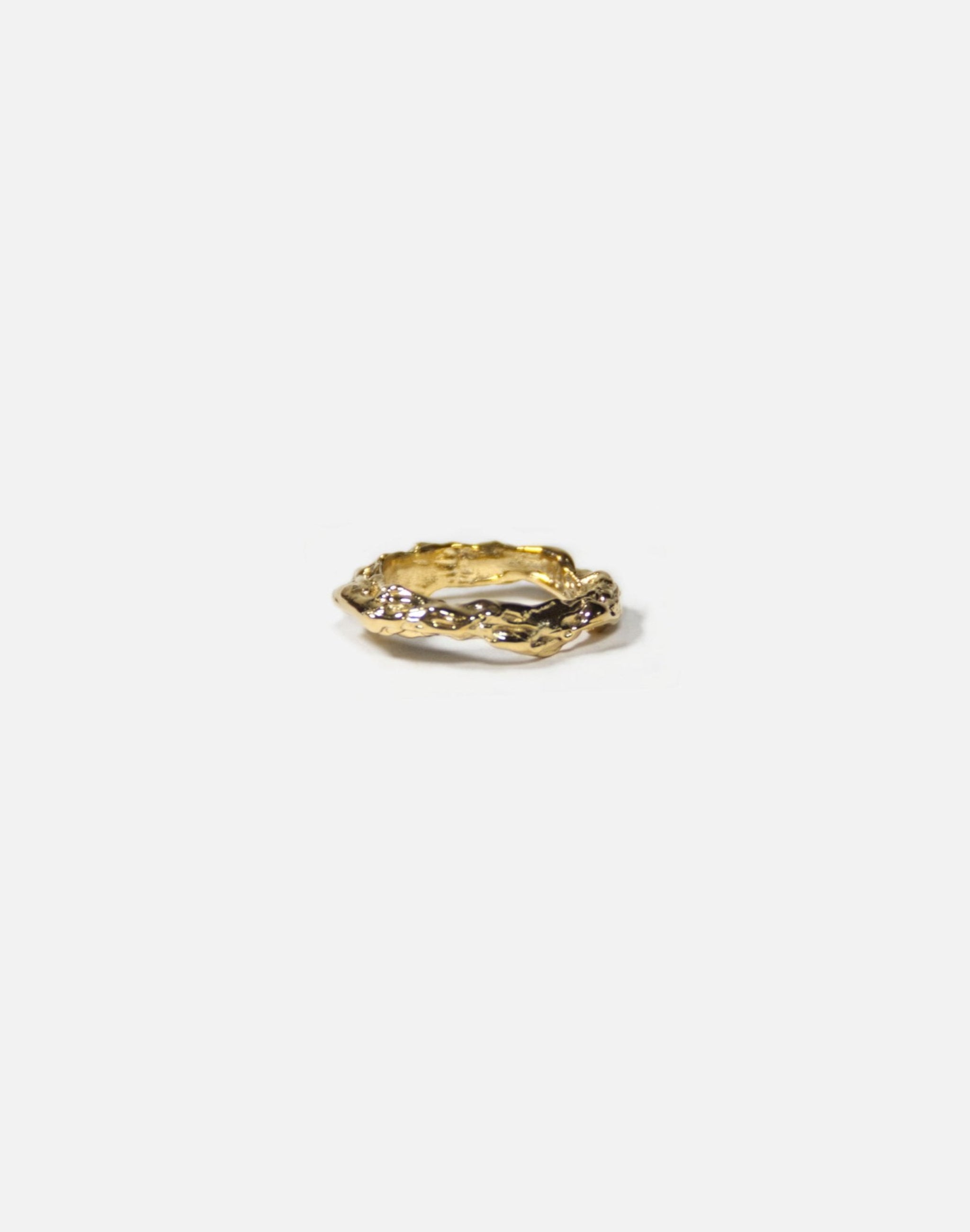 Gold textured ring. Modern minimalist jewelry made in Brooklyn New York llayers