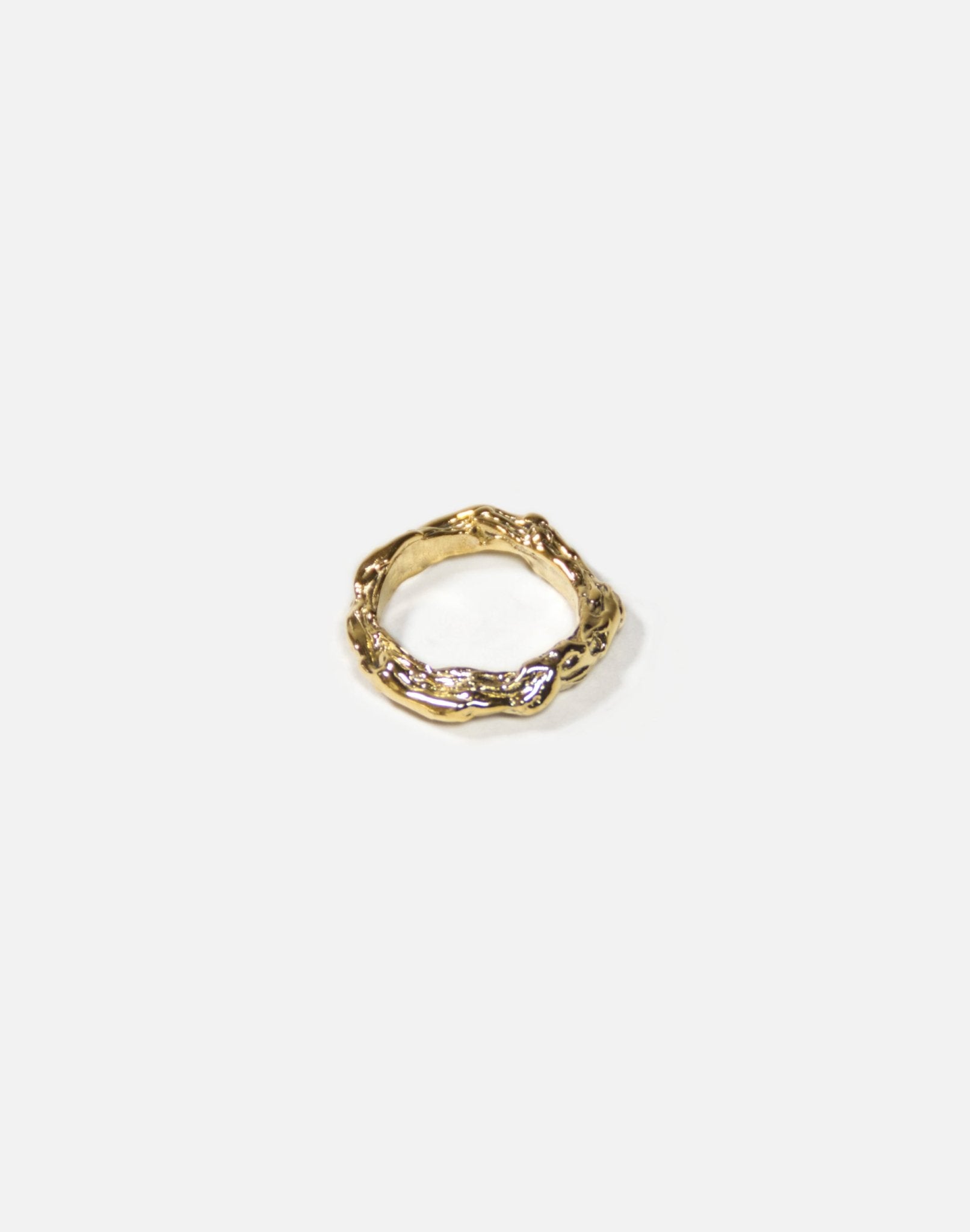 Men Gold textured ring. Modern minimalist jewelry made in Brooklyn New York llayers