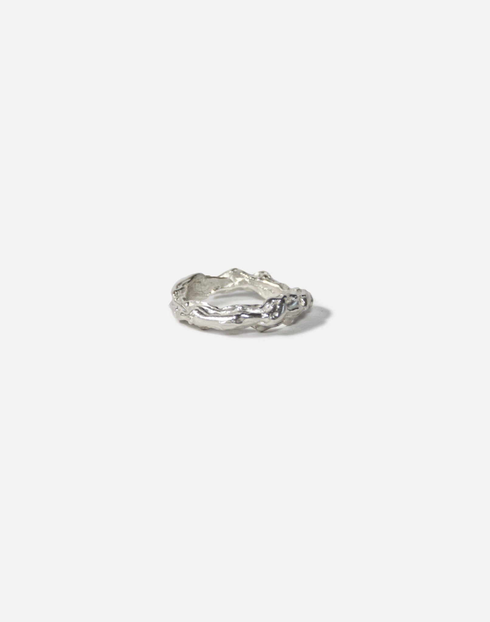 Sterling silver textured ring. Modern minimalist jewelry made in Brooklyn New York llayers