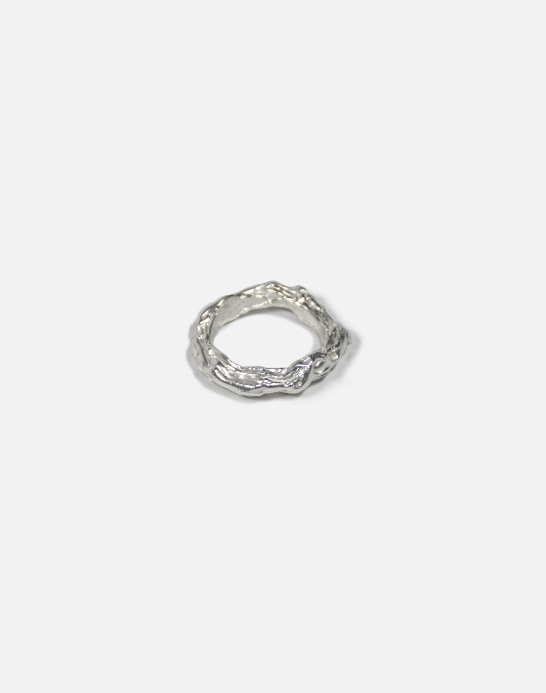 men women sterling silver textured ring distortion jewelry made in Brooklyn New York llayers F3