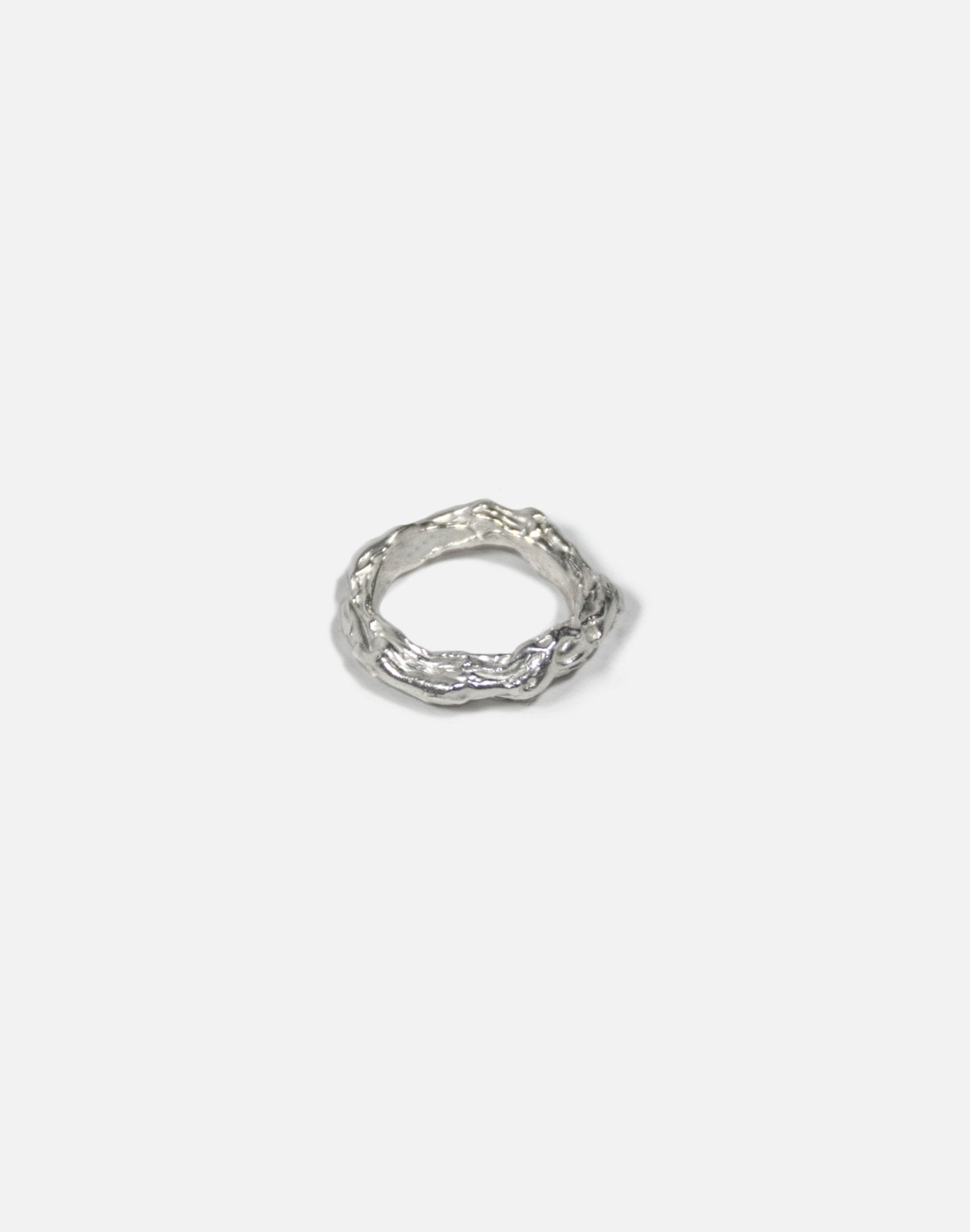 Minimalist Sterling silver textured ring. Modern minimalist jewelry made in Brooklyn New York llayers