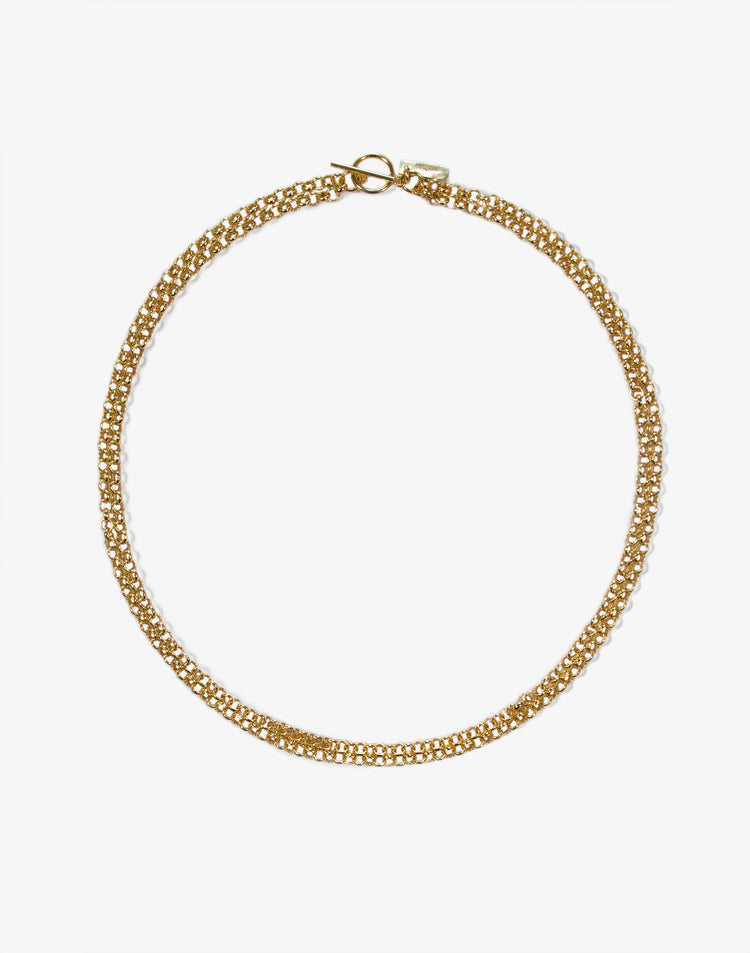men minimalist gold chain necklace in Brookyn New York double row minimalist by designer llayers unisex jewelry