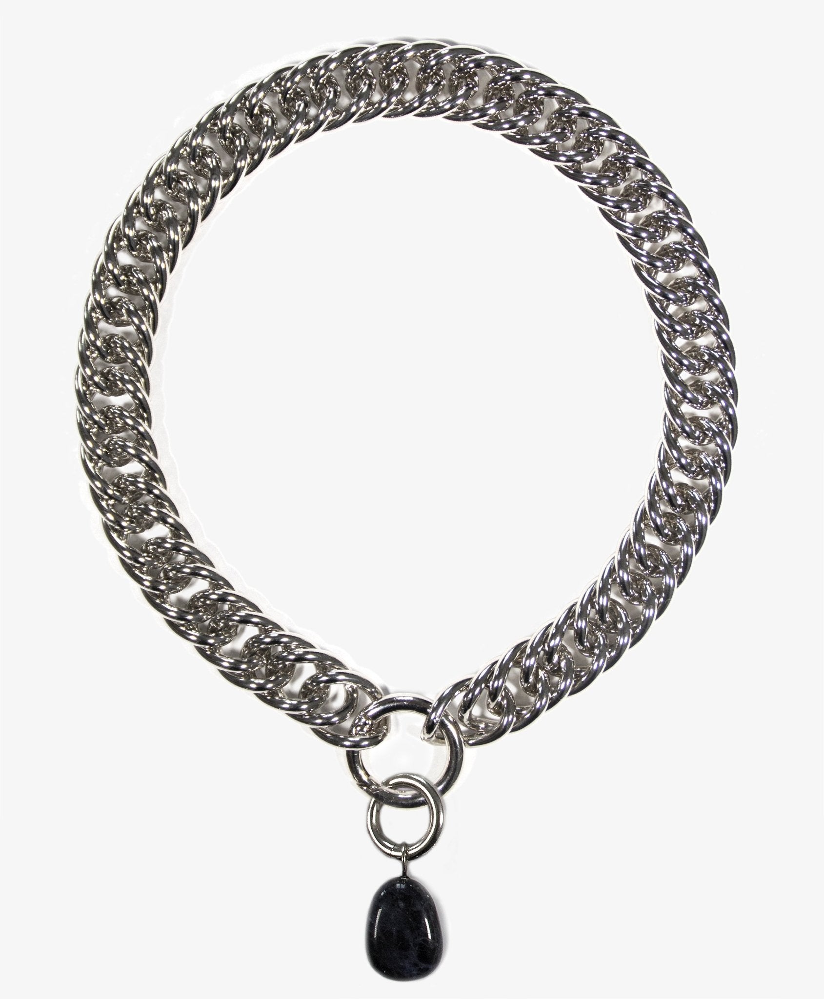 men women jewelry silver stainless steel choker chain necklace unchained 006 Brooklyn New York by llayers 
