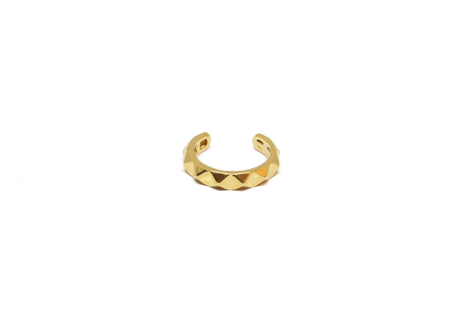 minimal gold earcuff earring in brooklyn new york by llayers pyra mens women 