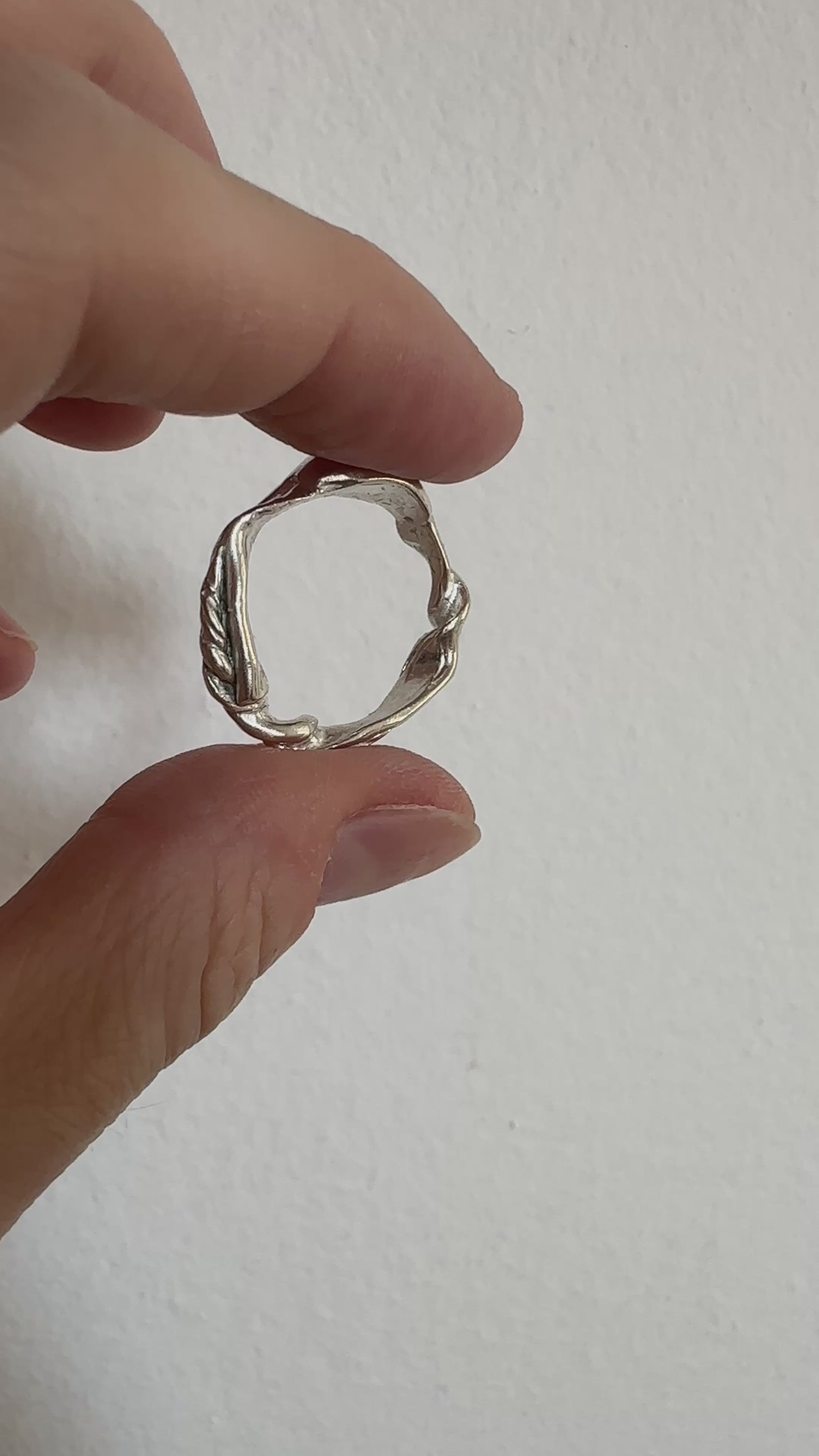 Sterling silver twisted ring essence. Minimal jewelry by llayers