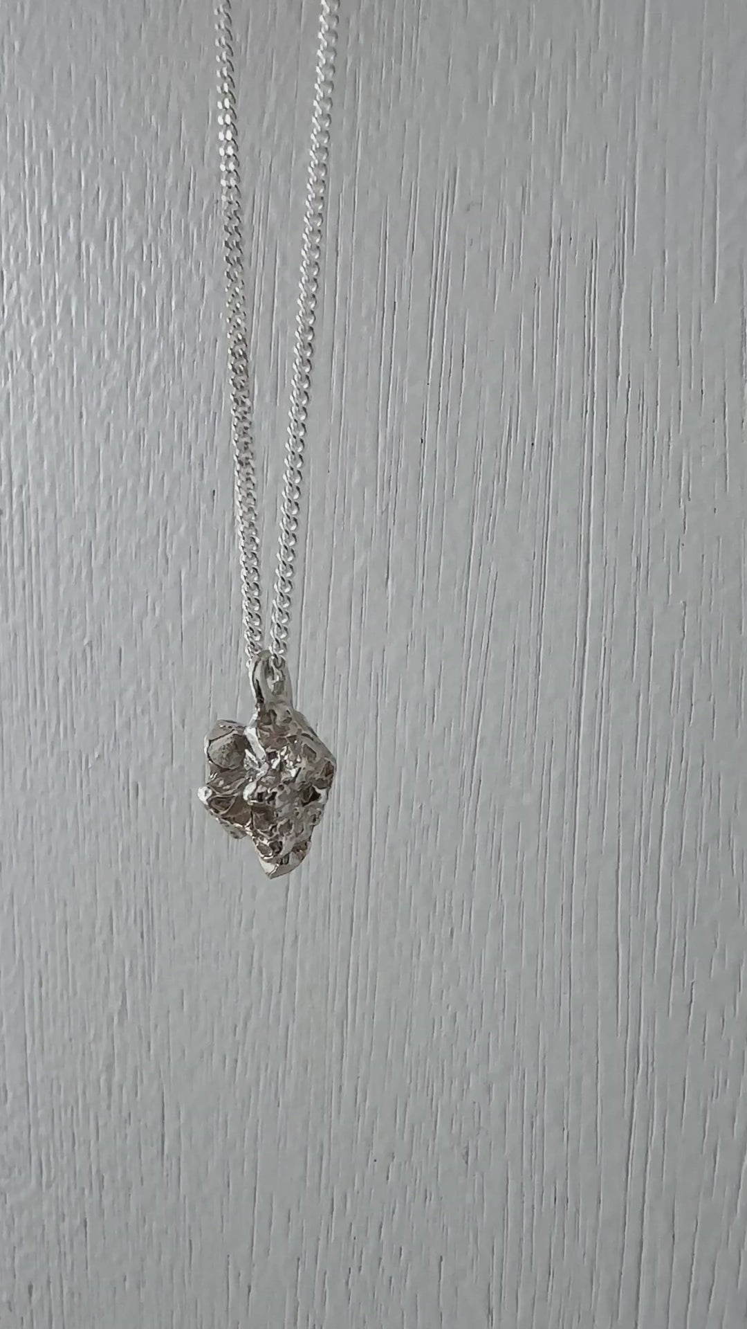 men's silver cluster sculptural rock pendant necklace in new york by llayers 