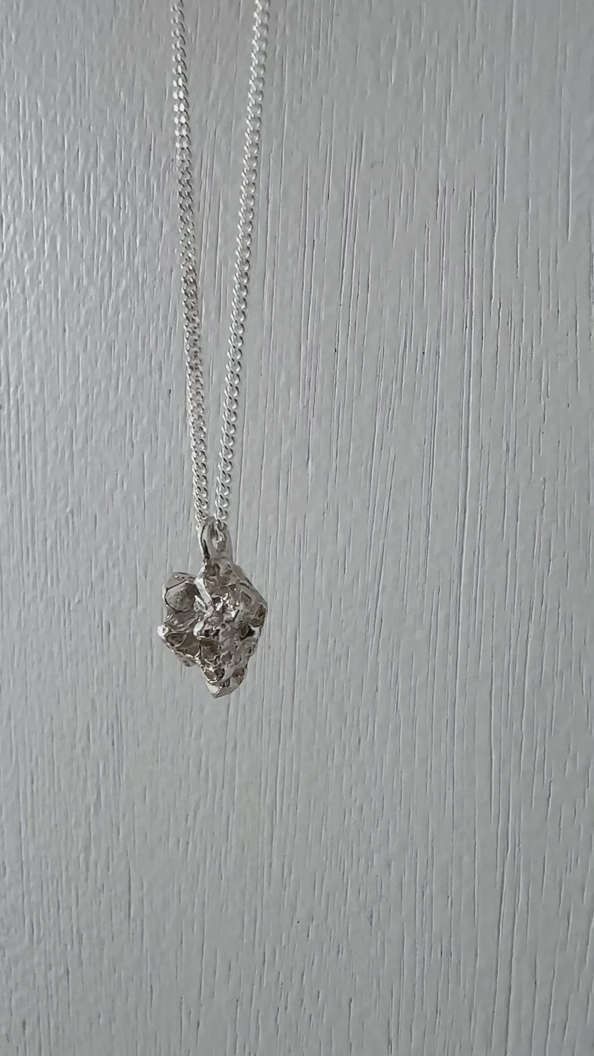men's silver cluster sculptural rock pendant necklace in new york by llayers 