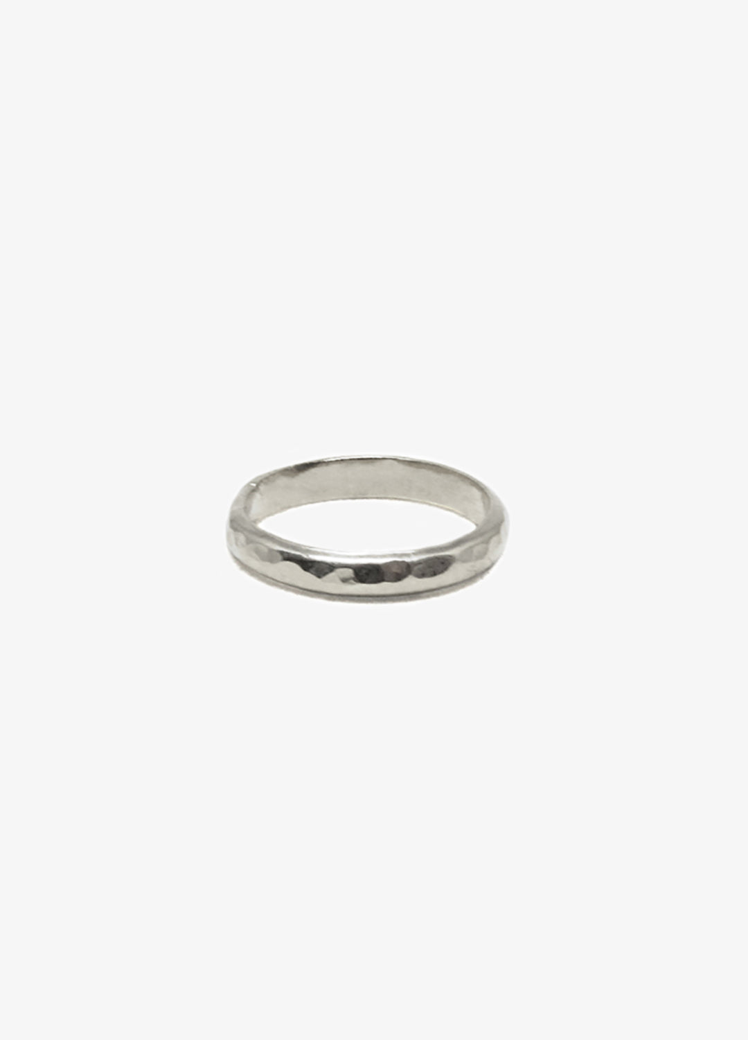 Engagement Silver hammered band ring. Minimalist engagement rings in Brooklyn New York by designer llayers.
