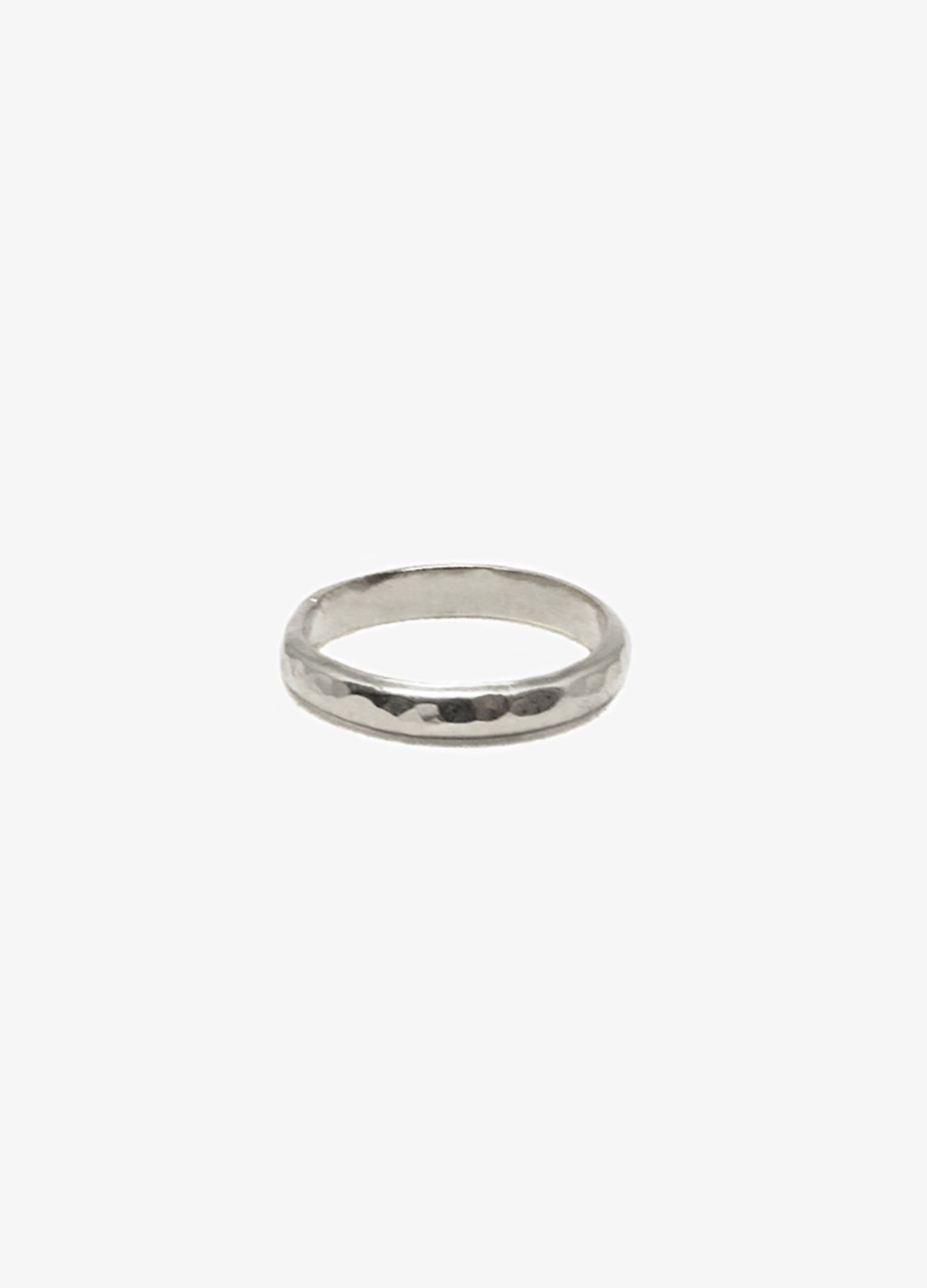 Engagement Silver hammered band ring. Minimalist engagement rings in Brooklyn New York by designer llayers.
