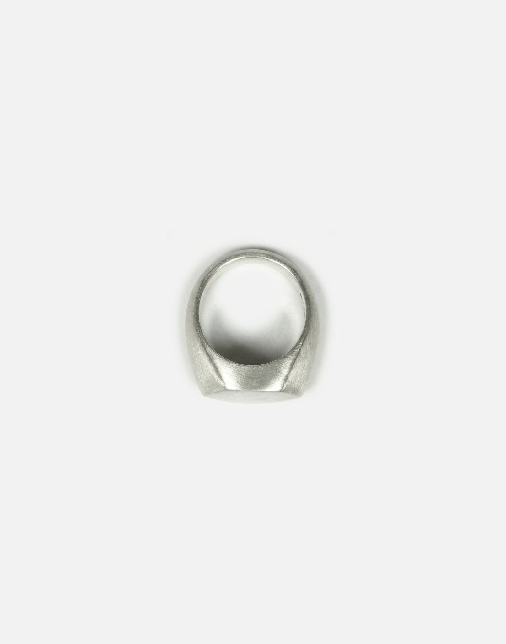 minimal unisex silver hexagonal signet ring in New York by llayers
