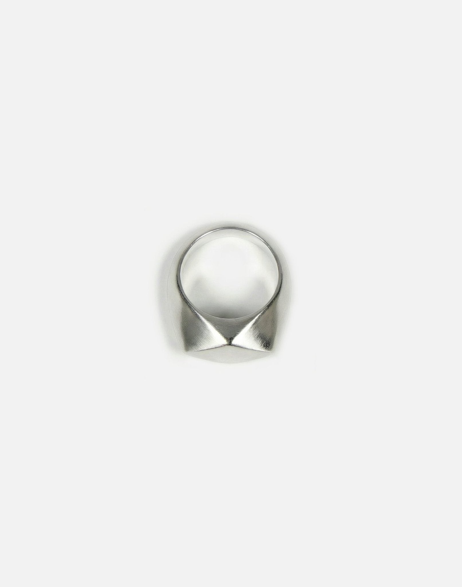fashion silver hexagonal signet ring in New York by llayers