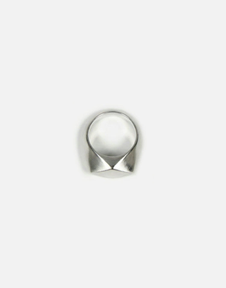 fashion silver hexagonal signet ring in New York by llayers