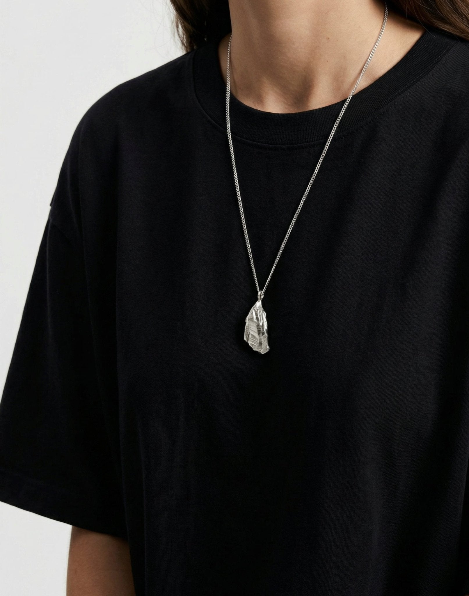 silver rock layers pendant necklace in new york by llayers 