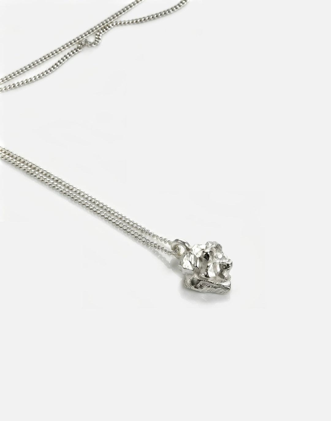silver cluster rock pendant necklace in new york by llayers 